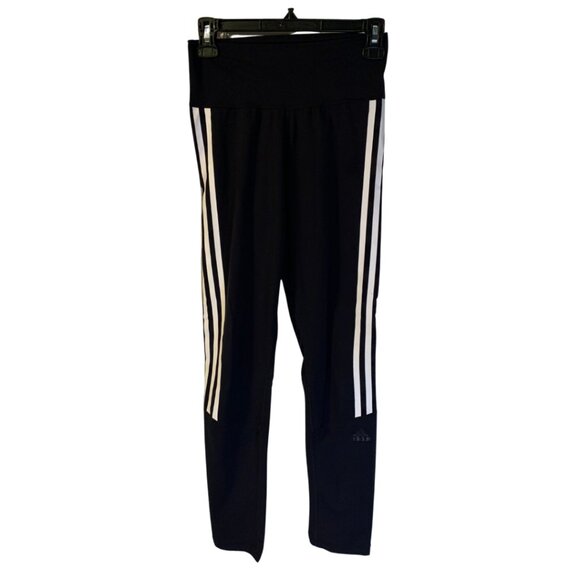 Adidas Believe This Hi Rise Tights Women's Size S 3 Stripes 7/8 Black DH5862 - Picture 1 of 9